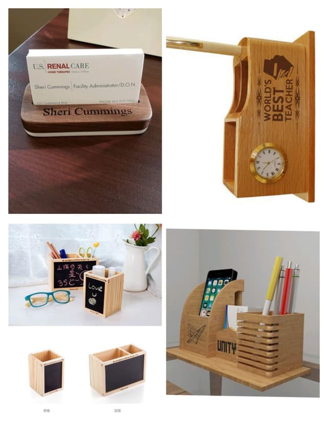 Wooden Desk Items