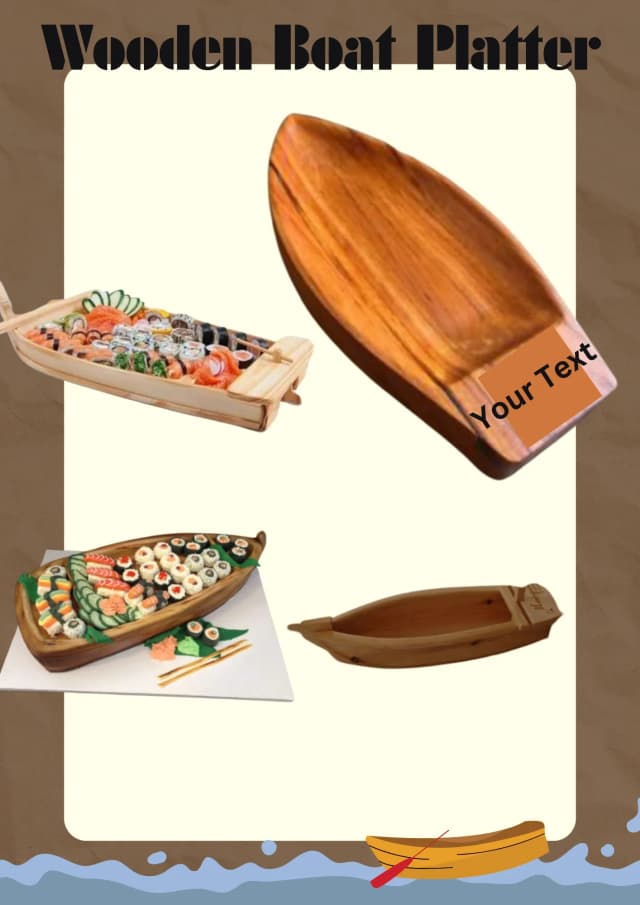 Wooden Boat Platter